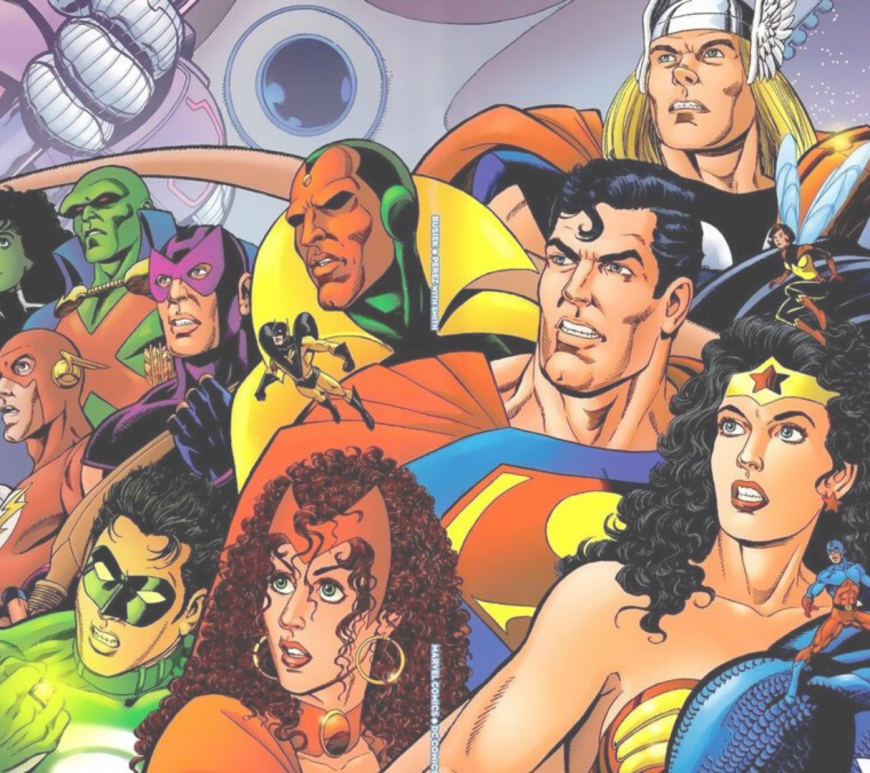 JLA/Avengers #1 (Written by Kurt Busiek, Art by George Perez)