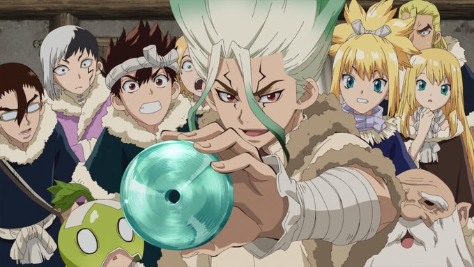 Dr. Stone is an anime that follows teenage scientific genius Senku Ishigami. This is one of the animes that teaches you things, such as science lessons.