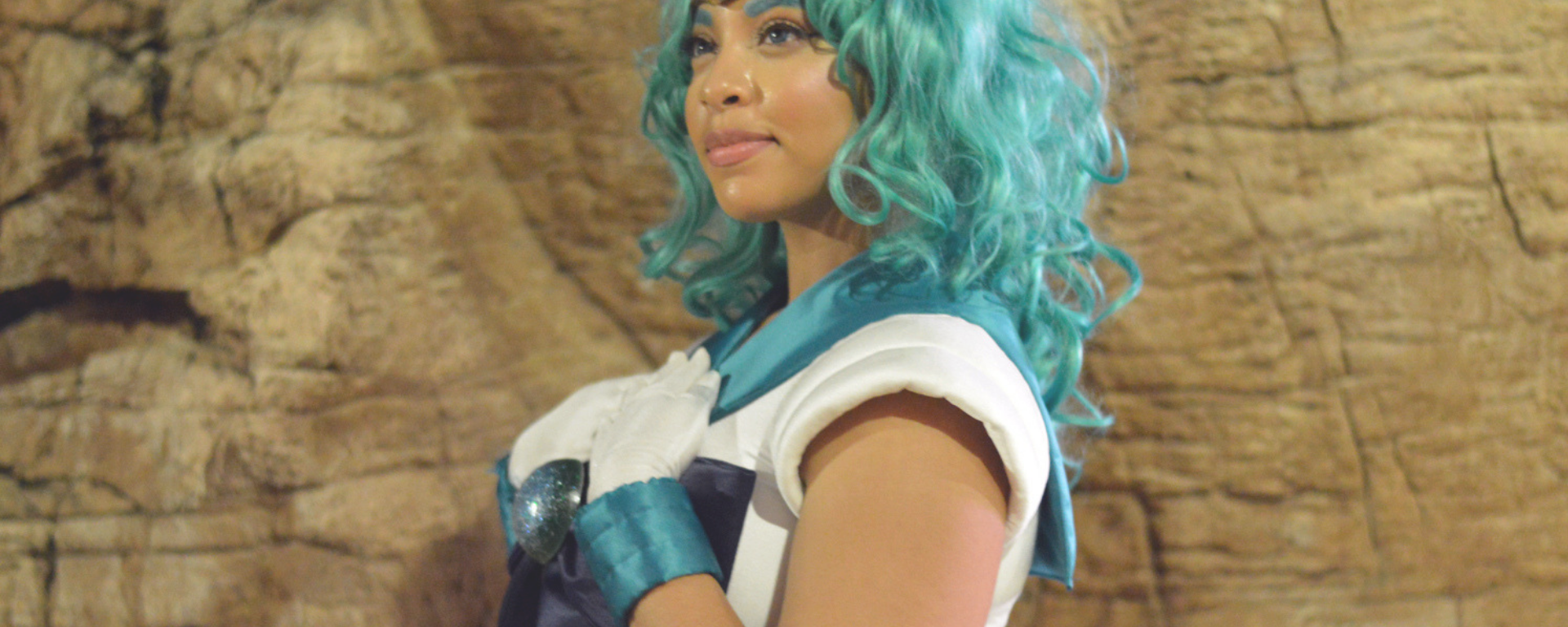Cosplayer Sonia Blade as Sailor Neptune